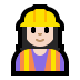 👷🏻‍♀️ woman construction worker: light skin tone display on Windows